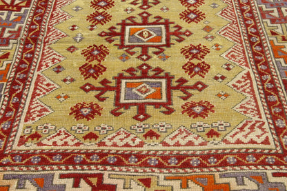 4 x 5 Colorful Vintage Turkish Oushak Rug 73873