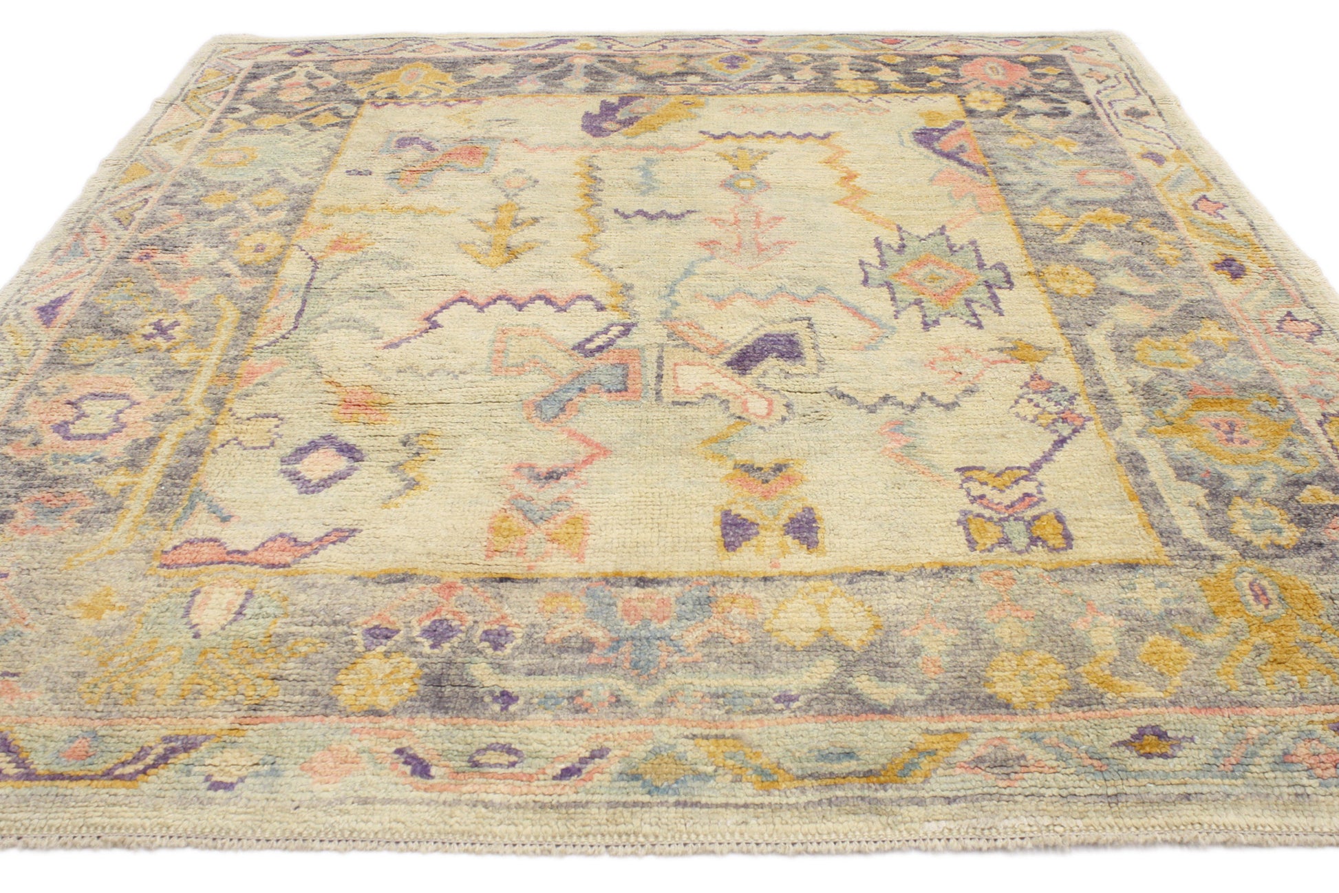 6 x 7 Colorful Turkish Oushak Rug 52160