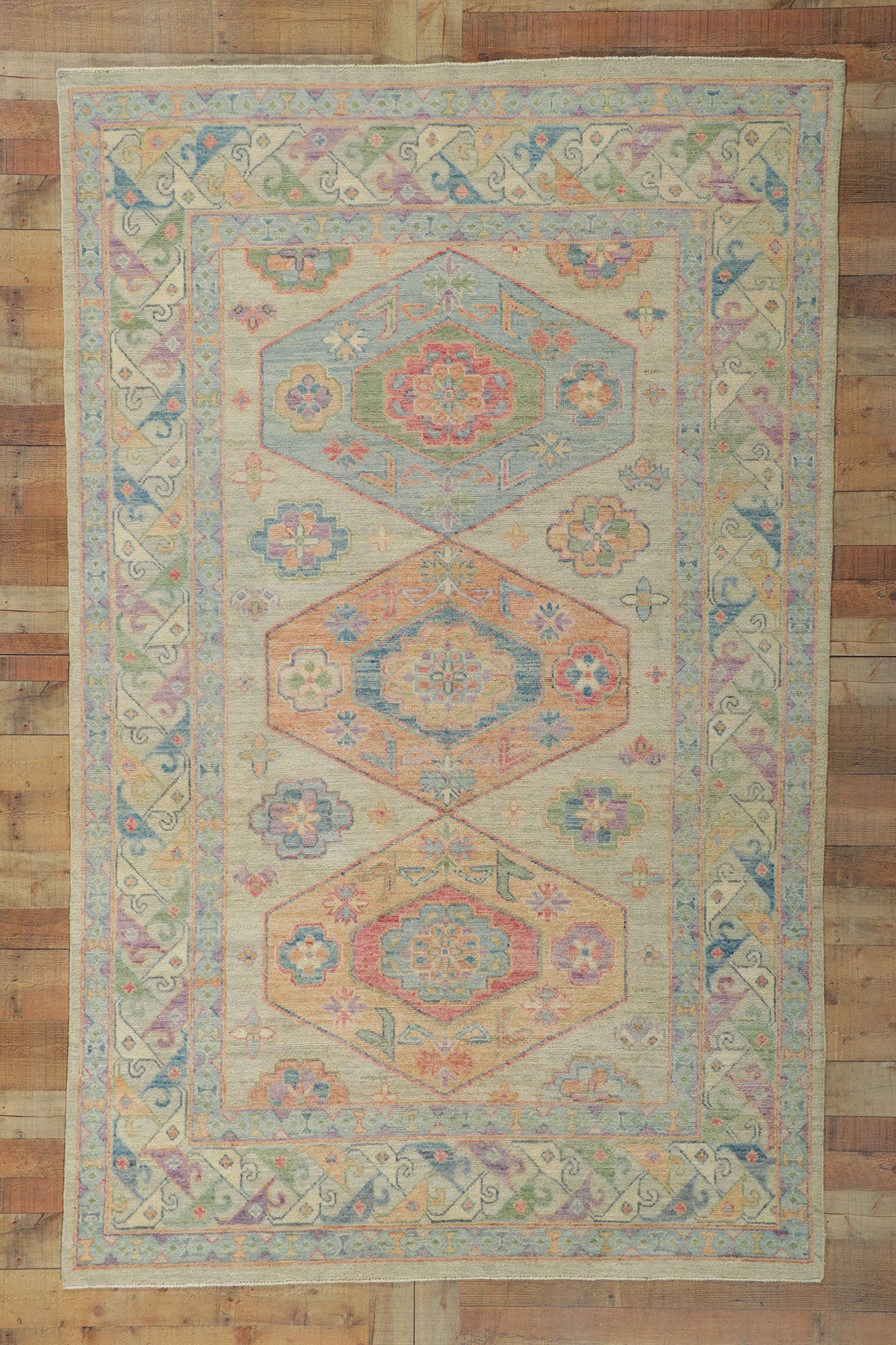 6 x 9 Colorful Oushak Rug 80888