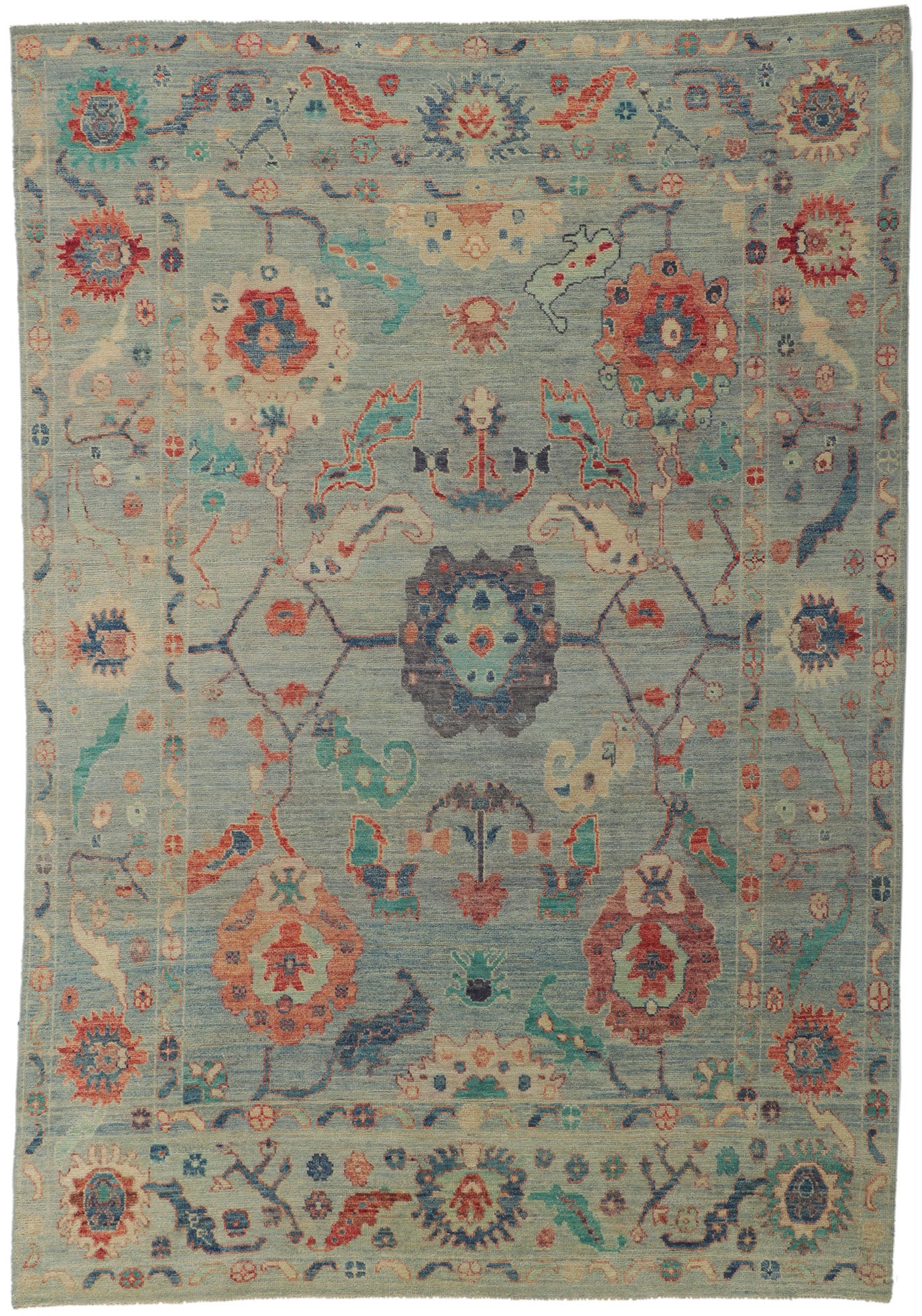 6 x 9 Colorful Oushak Rug 80889