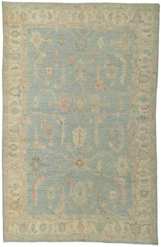6 x 9 Colorful Oushak Rug 80892