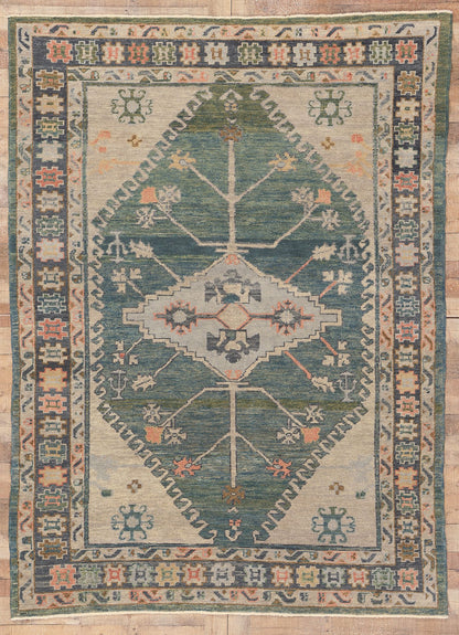 7 x 9 Colorful Turkish Oushak Rug 53604