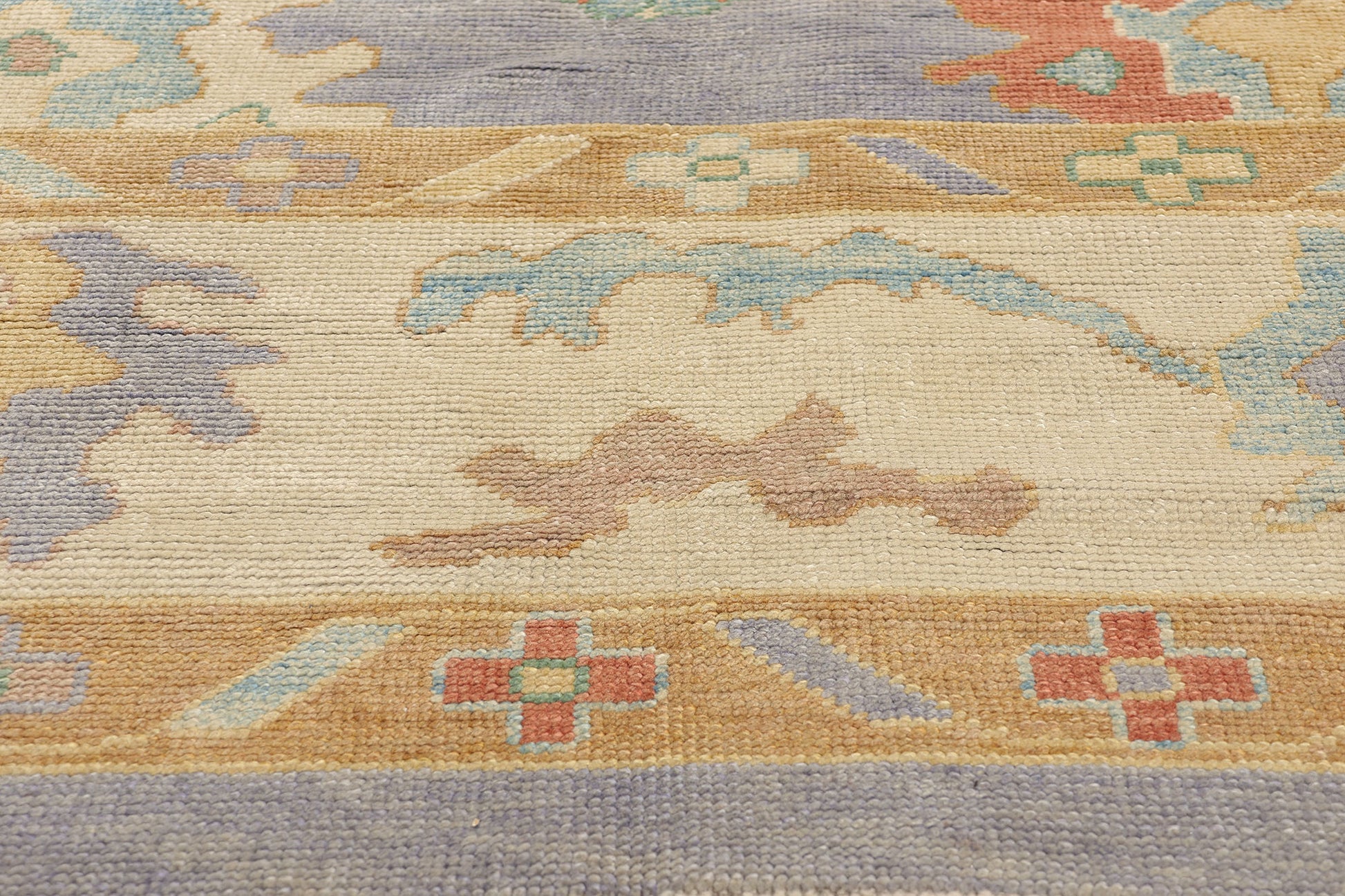 9 x 12 Colorful Turkish Lavender Oushak Rug 52164