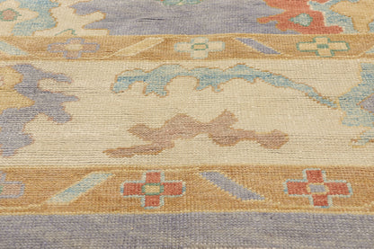 9 x 12 Colorful Turkish Lavender Oushak Rug 52164