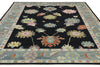 9 x 12 Colorful Black Oushak Rug 30505