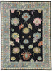 9 x 12 Colorful Black Oushak Rug 30505