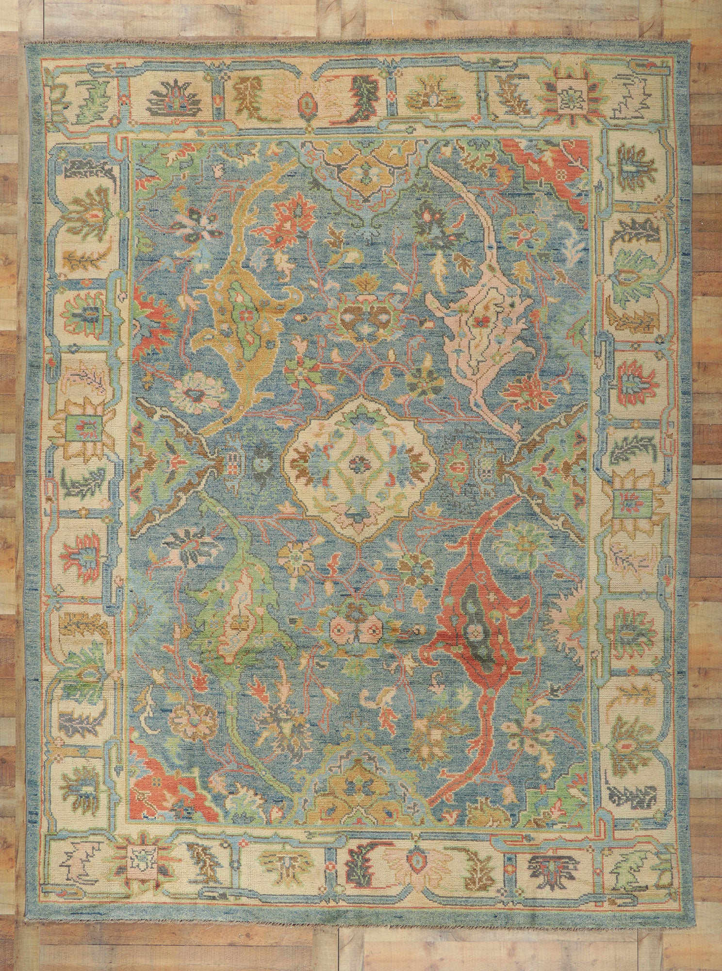 9 x 12 Colorful Oushak Rug 80729