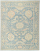 9 x 12 Colorful Blue Oushak Rug 80917