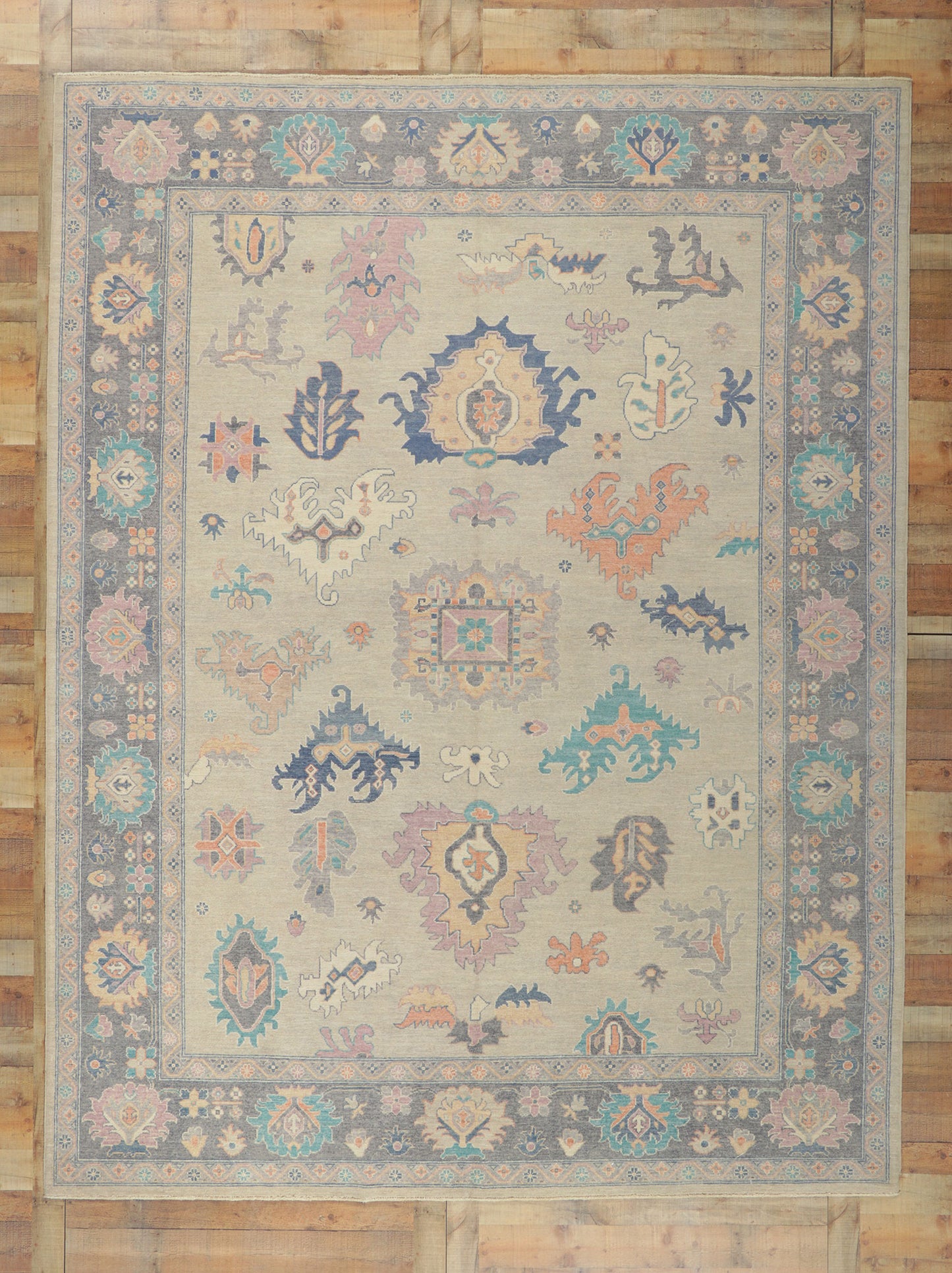 9 x 12 Colorful Oushak Rug 80943