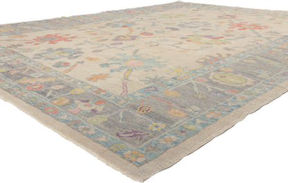 9 x 12 Colorful Turkish Oushak Rug 53607