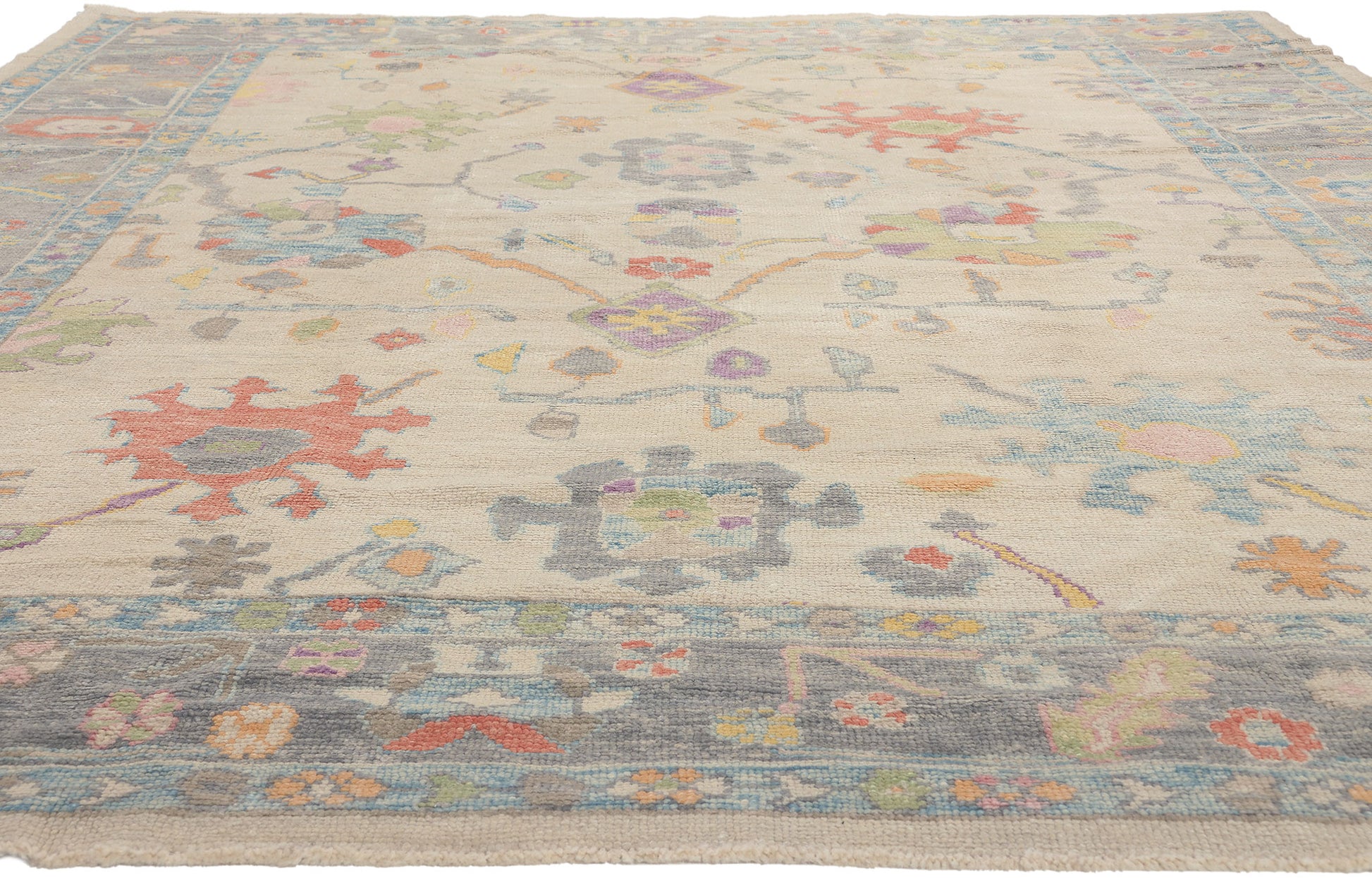9 x 12 Colorful Turkish Oushak Rug 53607