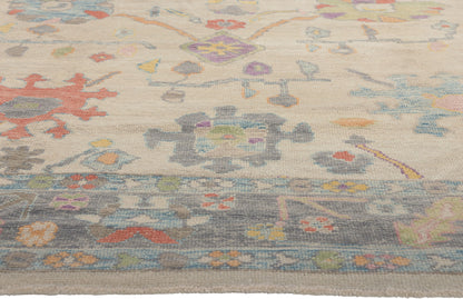 9 x 12 Colorful Turkish Oushak Rug 53607