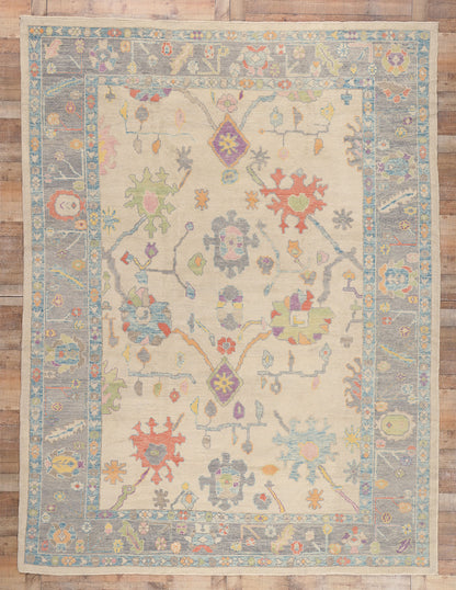 9 x 12 Colorful Turkish Oushak Rug 53607