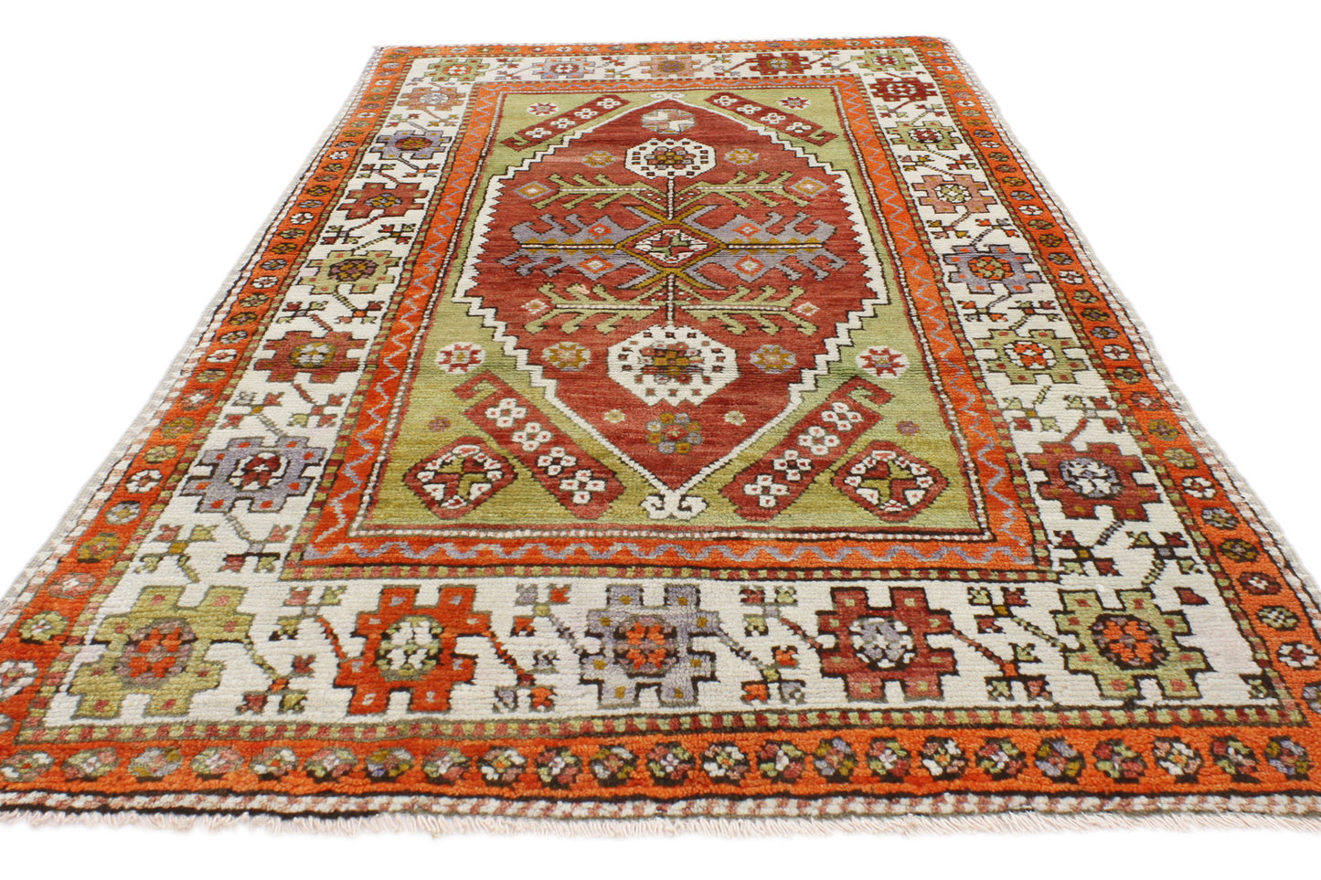3 x 5 Vintage Turkish Oushak Rug 51760