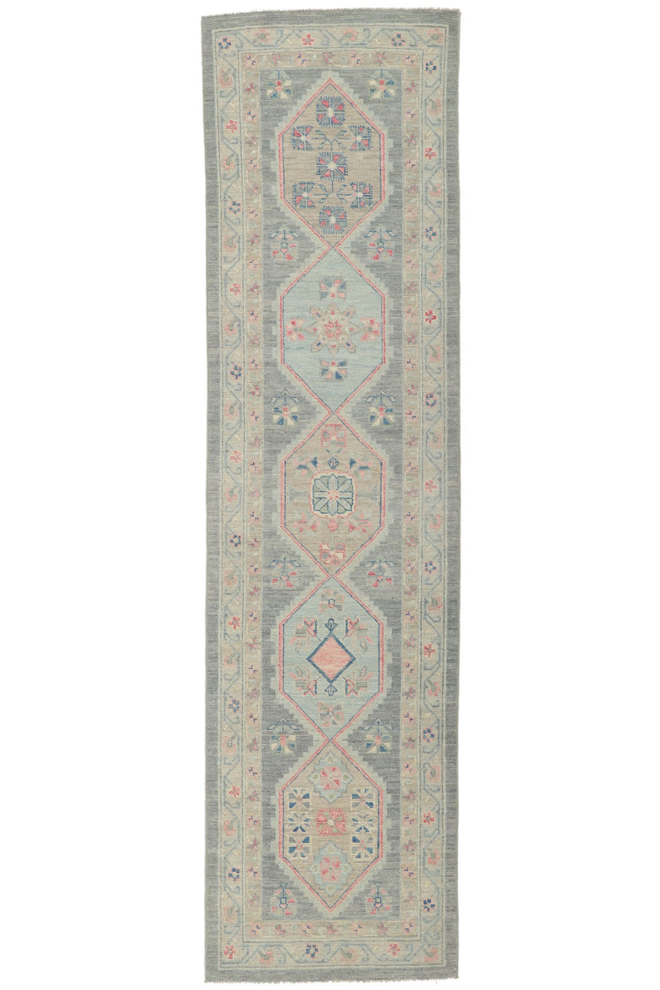3 x 10 Colorful Oushak Runner 80835