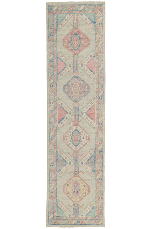 3 x 10 Colorful Oushak Runner 80839