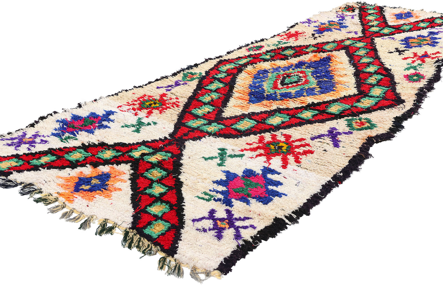 3 x 8 Colorful Vintage Moroccan Azilal Rug 21536