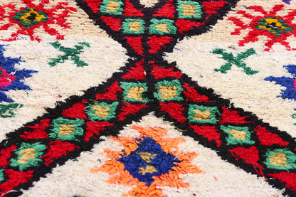 3 x 8 Colorful Vintage Moroccan Azilal Rug 21536