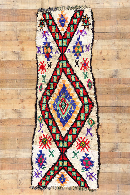 3 x 8 Colorful Vintage Moroccan Azilal Rug 21536