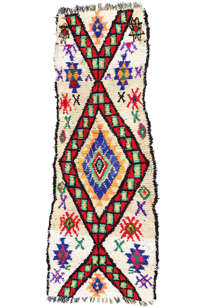 3 x 8 Colorful Vintage Moroccan Azilal Rug 21536