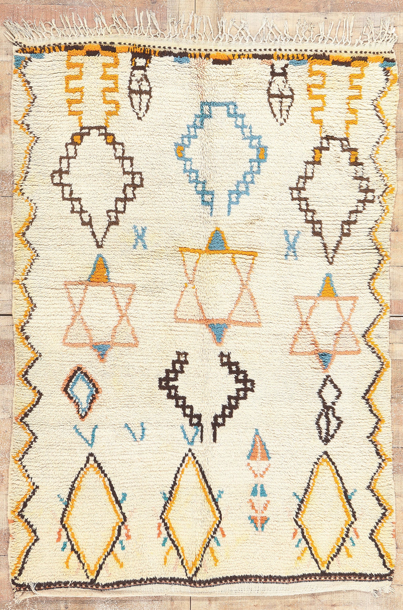 5 x 6 Vintage Moroccan Azilal Rug 74732