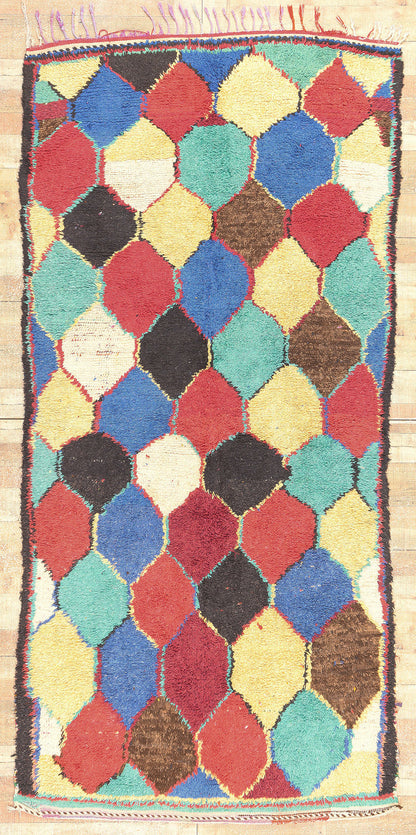 5 x 9 Vintage Boucherouite Moroccan Rag Rug 20371