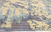9 x 12 Contemporary Abstract Damask Wool and Silk Rug 31014
