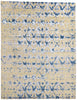 9 x 12 Contemporary Abstract High-Low Wool and Silk Rug 31011