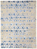 9 x 12 Contemporary Abstract High-Low Wool and Silk Rug 31046