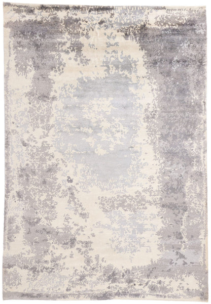 7 x 10 Contemporary Abstract Erased Damask Rug 31136