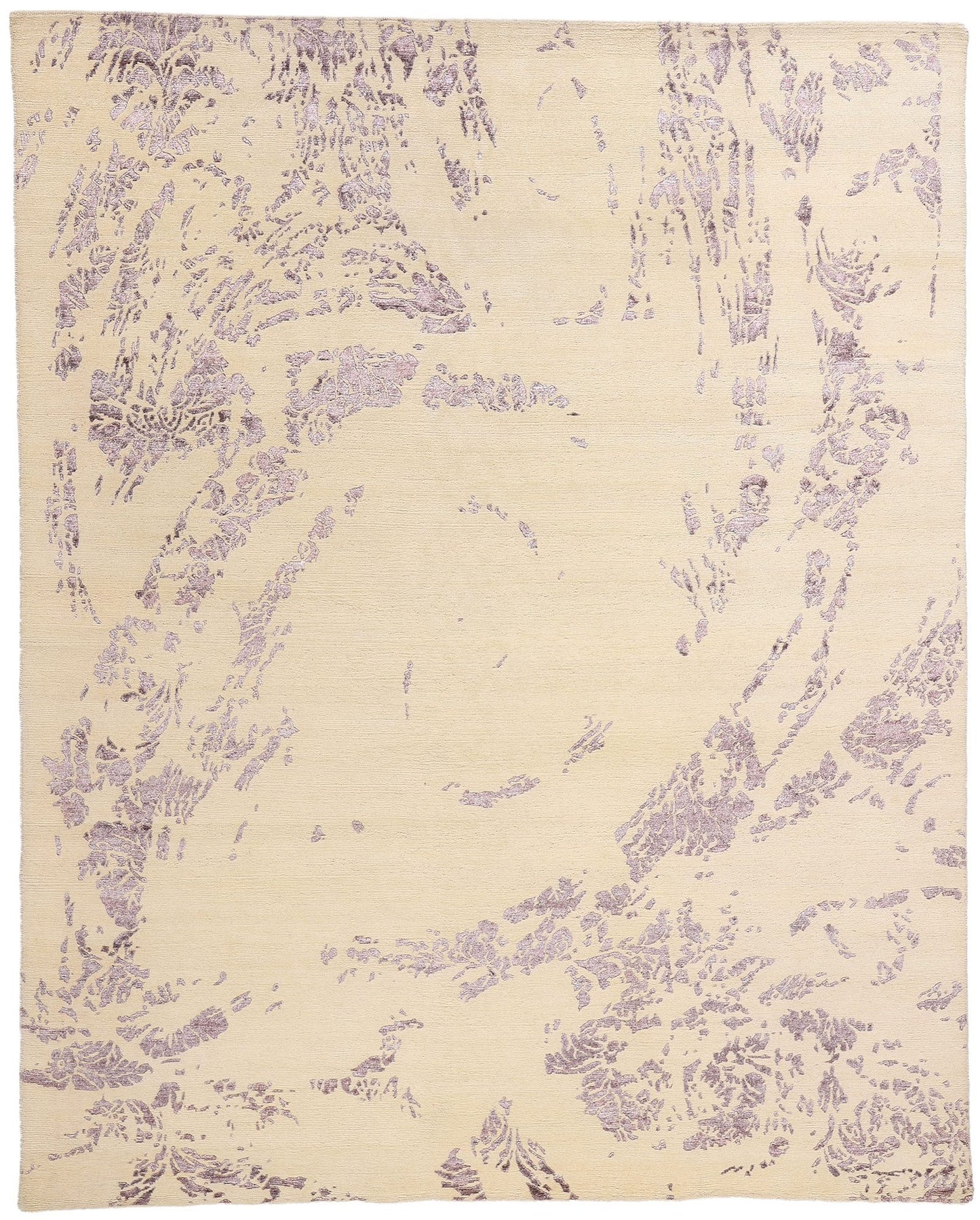 8 x 10 Contemporary Abstract Wool and Silk Rug 31016