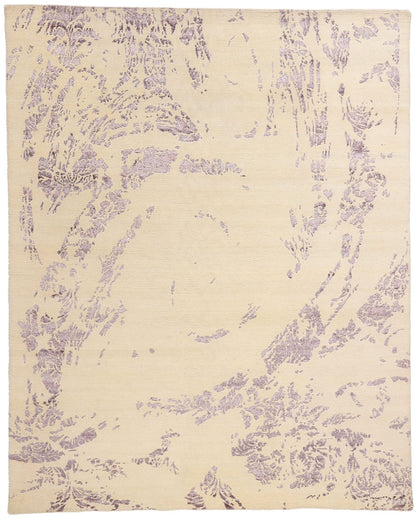 8 x 10 Contemporary Abstract Wool and Silk Rug 31016