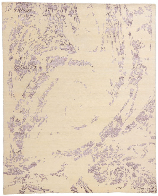8 x 10 Contemporary Abstract Wool and Silk Rug 31016