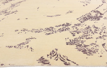 8 x 10 Contemporary Abstract Wool and Silk Rug 31016