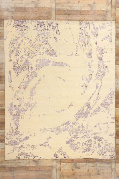 8 x 10 Contemporary Abstract Wool and Silk Rug 31016