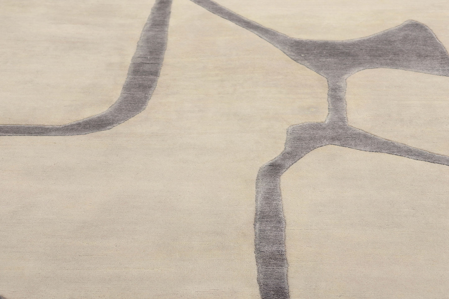 9 x 12 Contemporary Abstract Wool and Silk Rug 31015