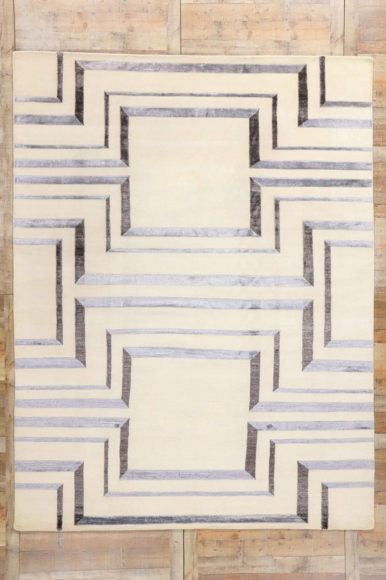 9 x 12 Contemporary Art Deco Rug 31044