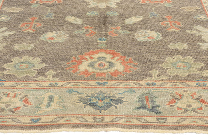 5 x 8 Earth-Tone Turkish Oushak Rug 53425