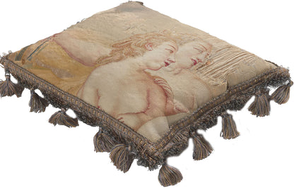 1 x 1 Antique French Aubusson Pillow 78619