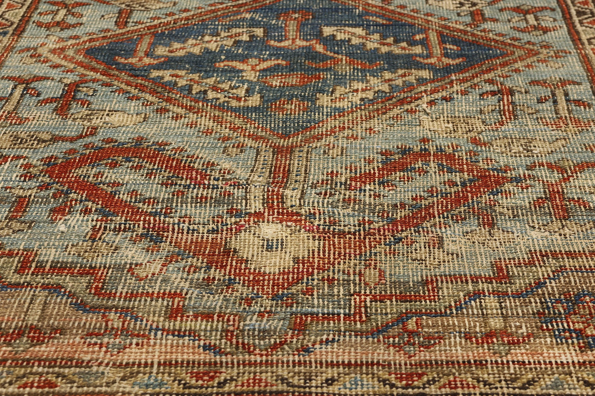 4 x 5 Antique-Worn Persian Bakshaish Rug 78672