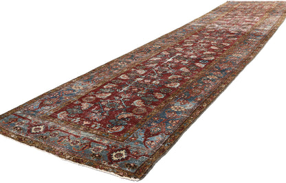 3 x 15 Antique-Worn Persian Malayer Rug 60975