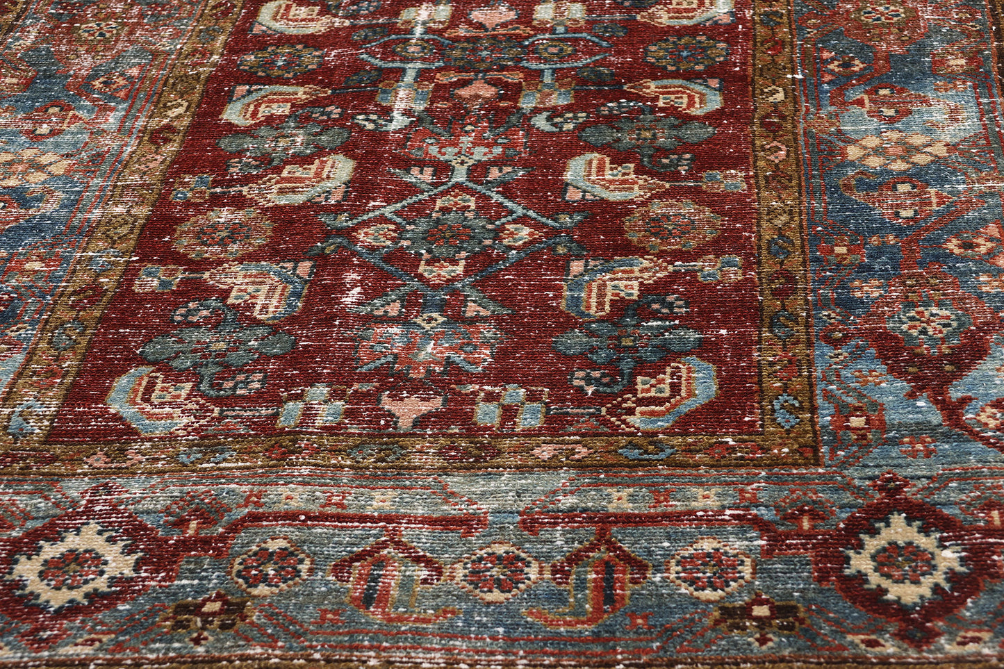 3 x 15 Antique-Worn Persian Malayer Rug 60975