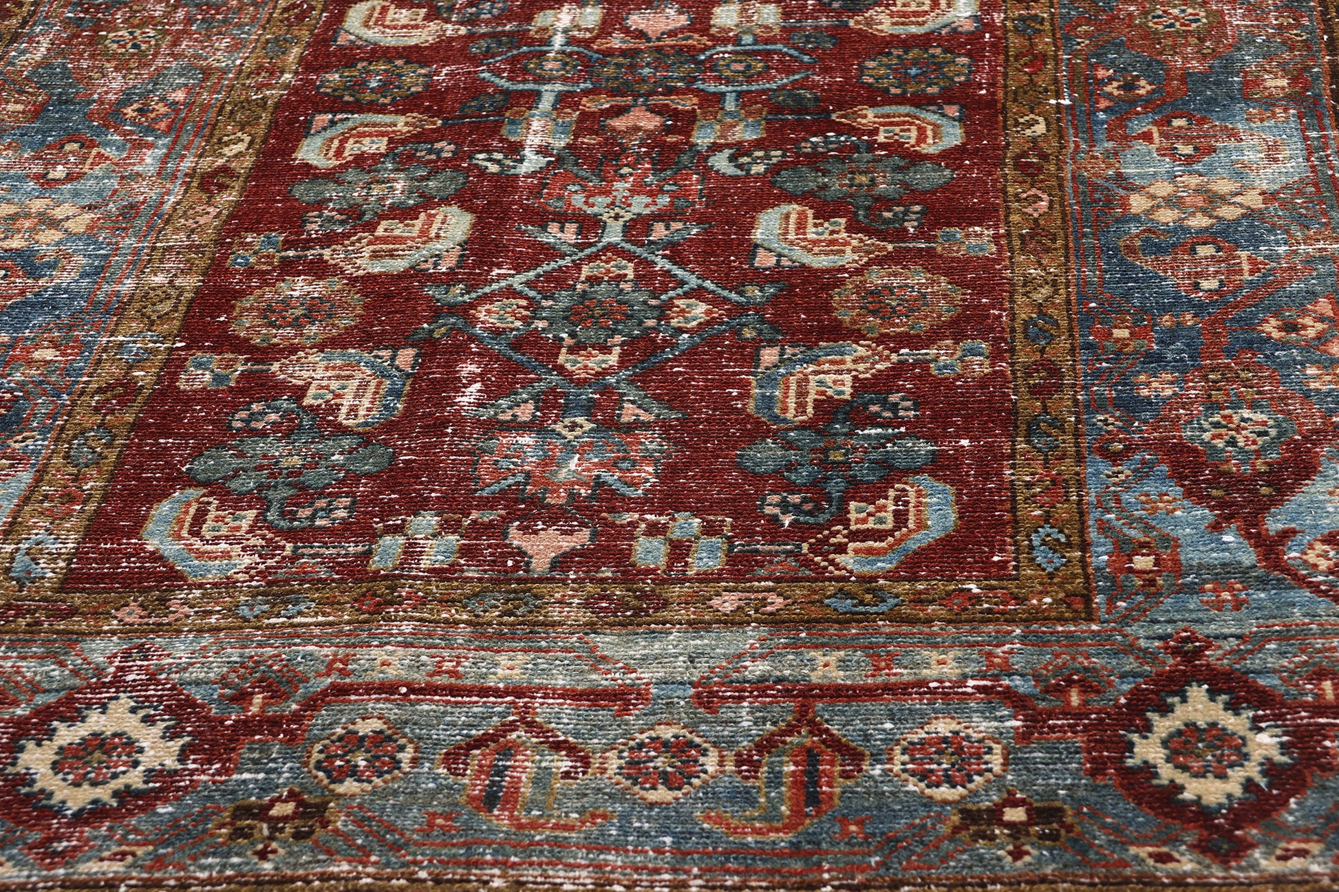 3 x 15 Antique-Worn Persian Malayer Rug 60975