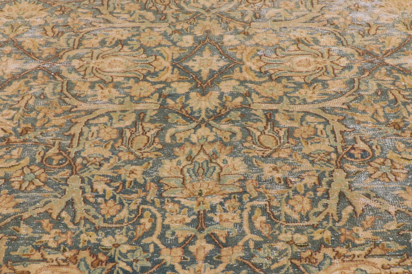 9 x 13 Antique-Worn Persian Kerman Rug 53765