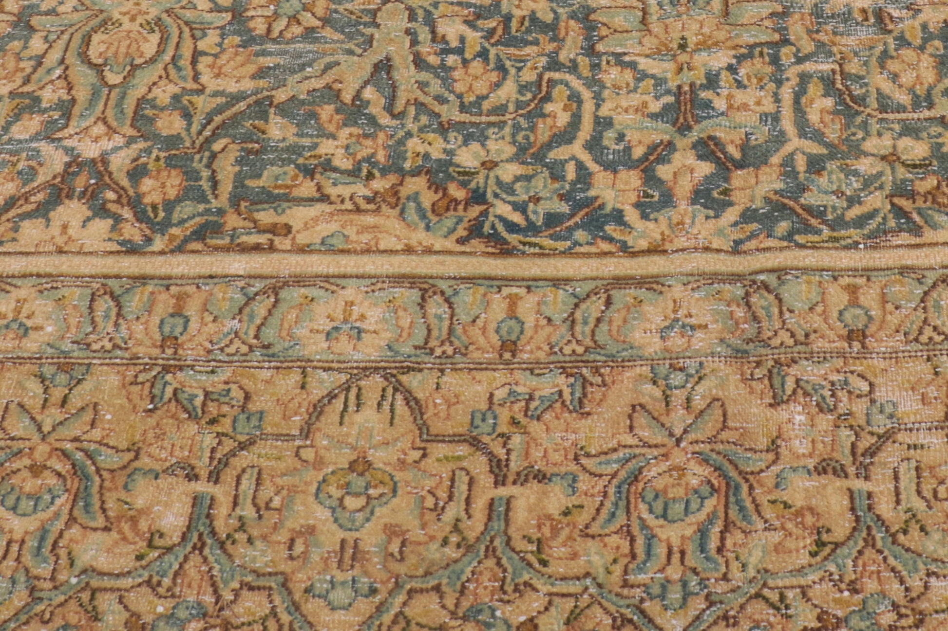 9 x 13 Antique-Worn Persian Kerman Rug 53765