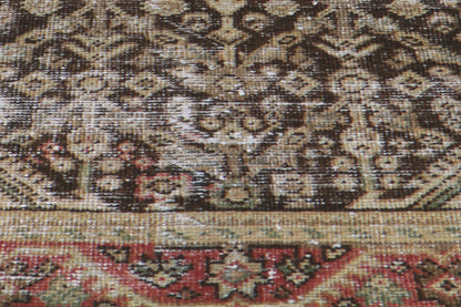 4 x 9 Antique-Worn Persian Mahal Rug 60999