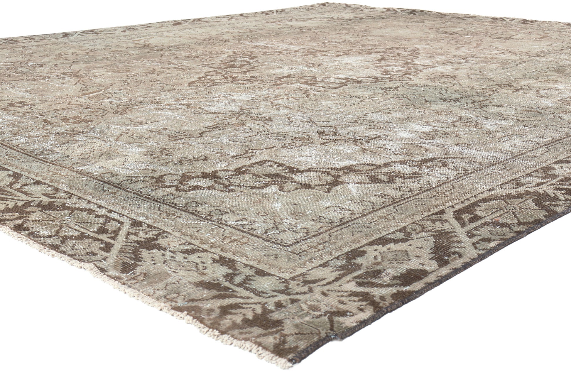 10 x 12 Antique-Worn Persian Mahal Rug 60666