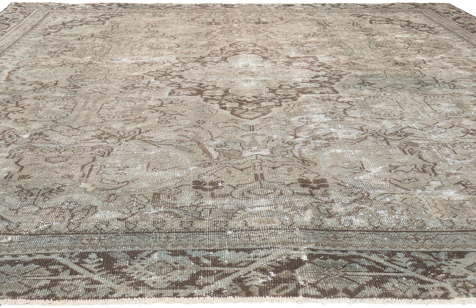 10 x 12 Antique-Worn Persian Mahal Rug 60666