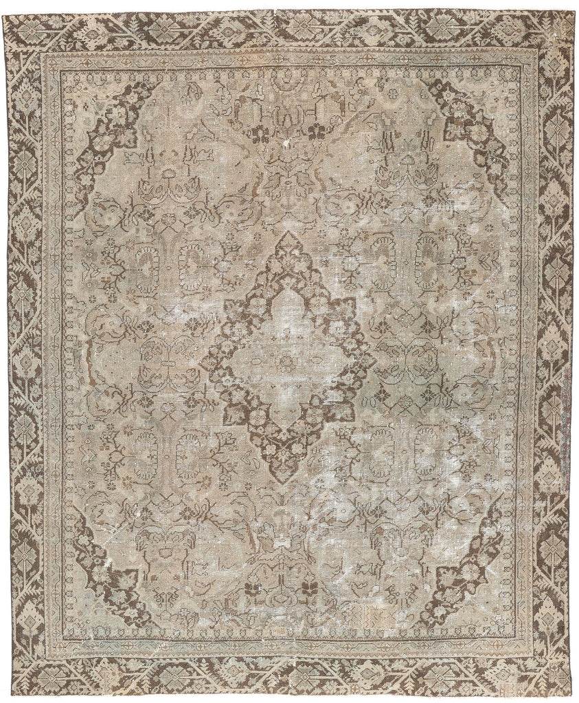 10 x 12 Antique-Worn Persian Mahal Rug 60666