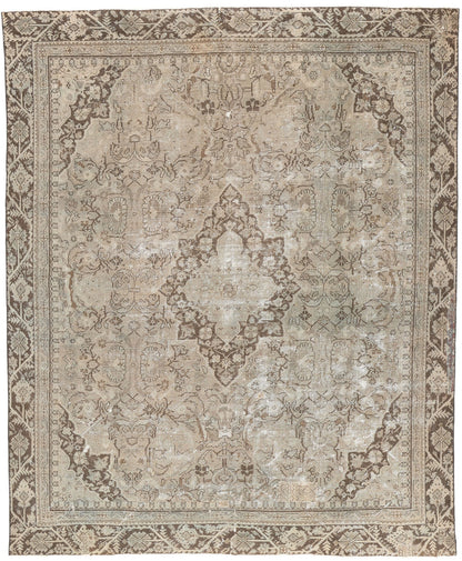 10 x 12 Antique-Worn Persian Mahal Rug 60666